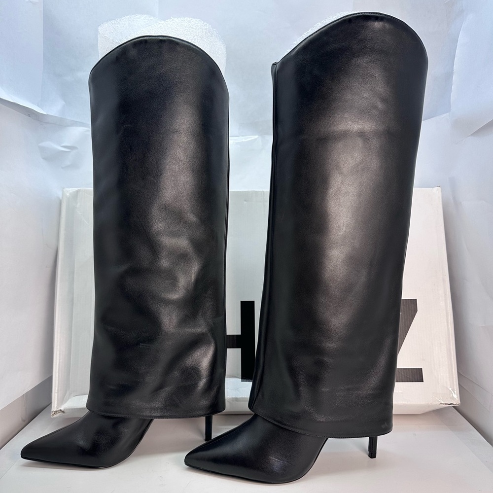 New Schutz Maryana High Boot in Black knee high leather heel stiletto boots - Picture 5 of 11